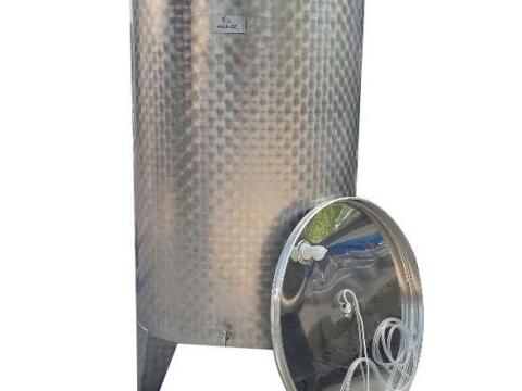Rozsdamentes acél inox bor tároló tartály úszófedeles 300 liter Rozsdamentes acél inox bor tároló tartály úszófedeles 300 liter