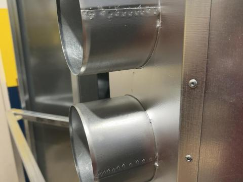 Horganyzott lemez elszívóernyő porelszíváshoz Horganyzott lemez elszívóernyő porelszíváshoz