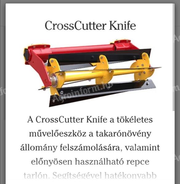 Väderstad Carrier tárcsához száraprító hengert (cross cutter knife) + felfogatást keresek