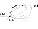 Homlokrakodó váltóadapter / gyorscsatlakozó 3300 kg JCB 409-hez AL-ról Euro-ra