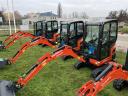 Kubota KX018-4 G típusú zárt kezelőfülkés gumilánctalpas minikotró