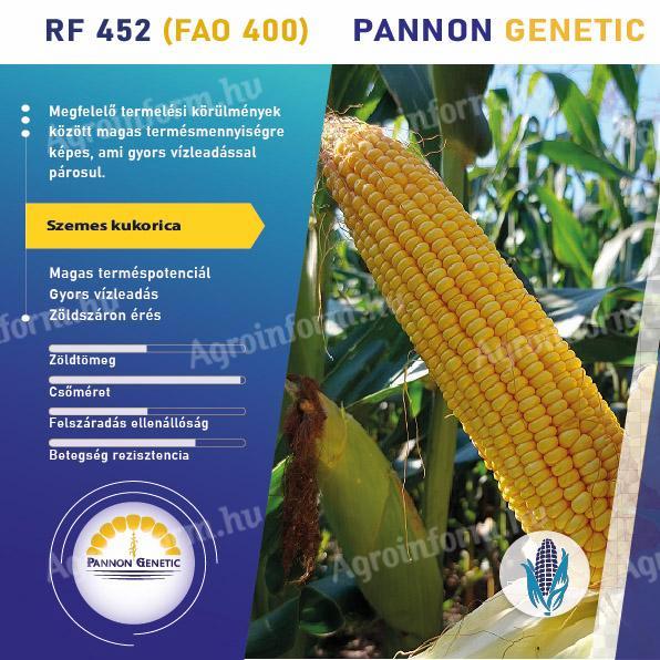 Pannon Genetic PG-452 (fao 400) Középérésű kukorica vetőmag