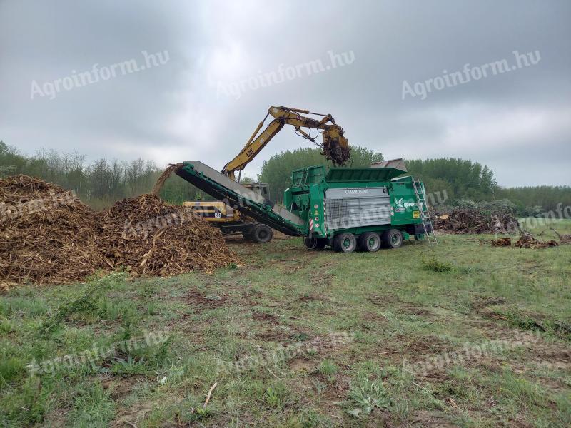 Bérelhető Komptech Crambo 6000 fa, gally, tuskó, hulladékfa, zöldhulladék előtörésére