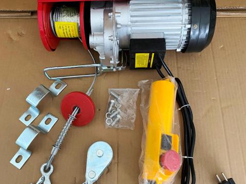 Elektromos csörlő 250kg - 500kg terhelésű, 6-12 m acélsodrony, 1000 W motor * Welnek Tools Professional * PA500 * 