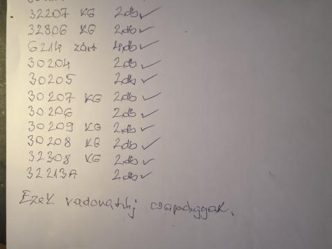 Csapágyak különböző méretekben Csapágyak különböző méretekben