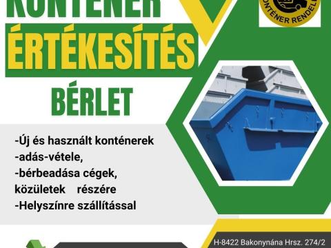 Új Konténerek,  hulladék,  sitt egyéb tárolására Új Konténerek,  hulladék,  sitt egyéb tárolására