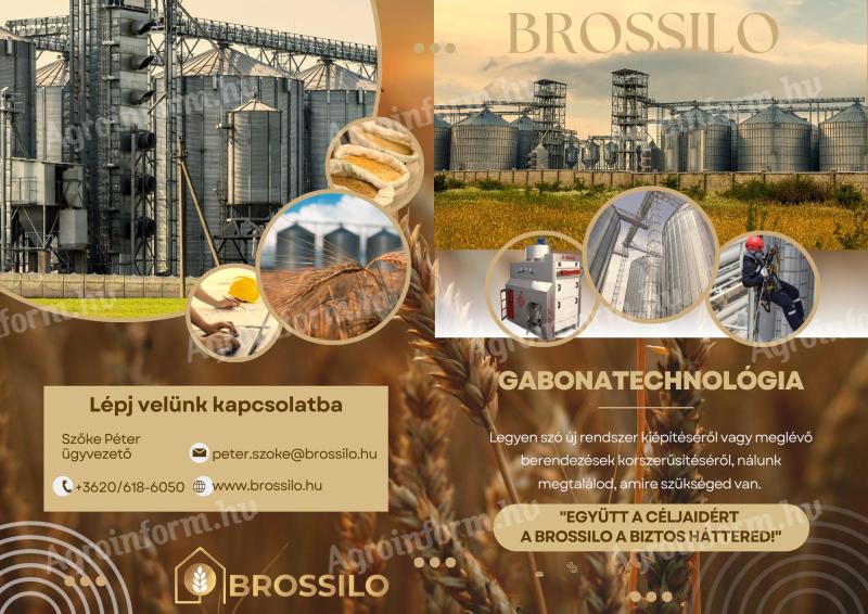 BROSSILO - Komplett tárolástechnológiai rendszerek,  terménytisztítók,  gabonaszárítók