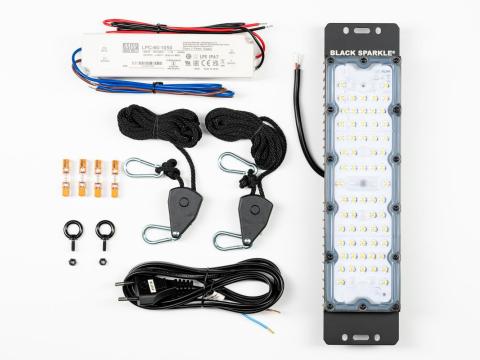 Ledium Black Sparkle® növényvilágító LED DIY készlet,  teljes spektrumú,  IP65,  90°,  55W Ledium Black Sparkle® növényvilágító LED DIY készlet,  teljes spektrumú,  IP65,  90°,  55W
