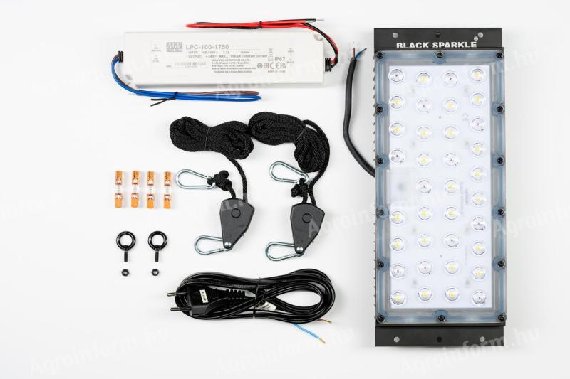 Ledium Black Sparkle® növényvilágító LED DIY készlet, teljes spektrumú, IP65, 140°, 80W