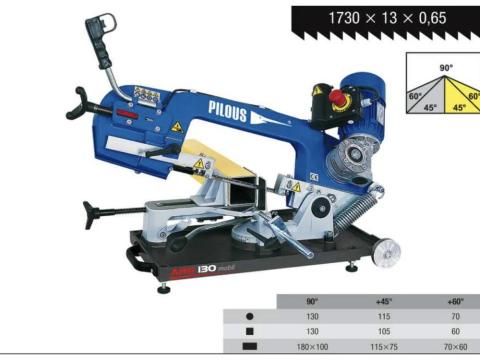 PILOUS ARG 130 mobil manuális szalagfűrészgép PILOUS ARG 130 mobil manuális szalagfűrészgép