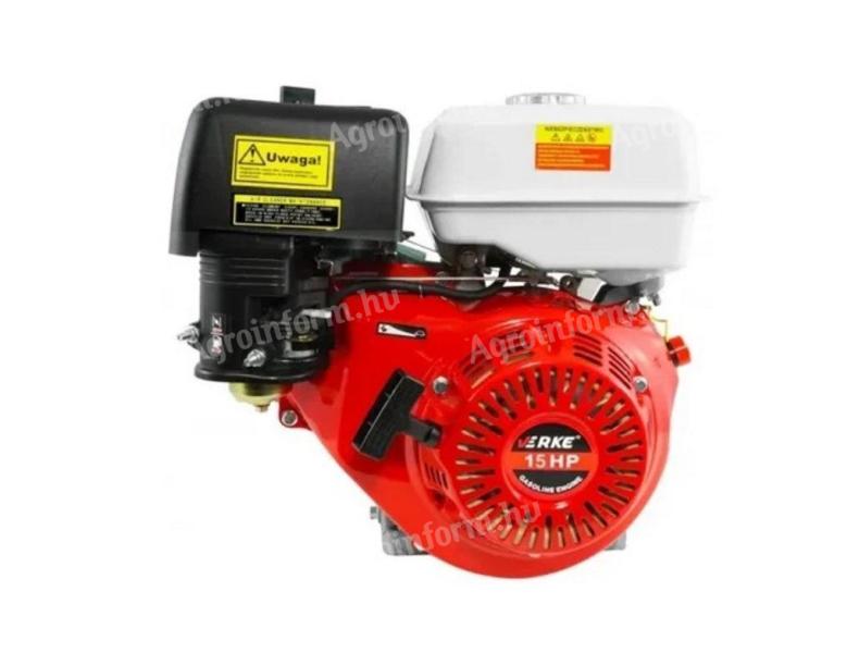 Meghajtó motor, stabil motor 420 cm³/15 LE, vízszintes tengelyű 25,4 mm * Verke V60261 * stabilmotor, lapvibrátor, aggregátor stb.