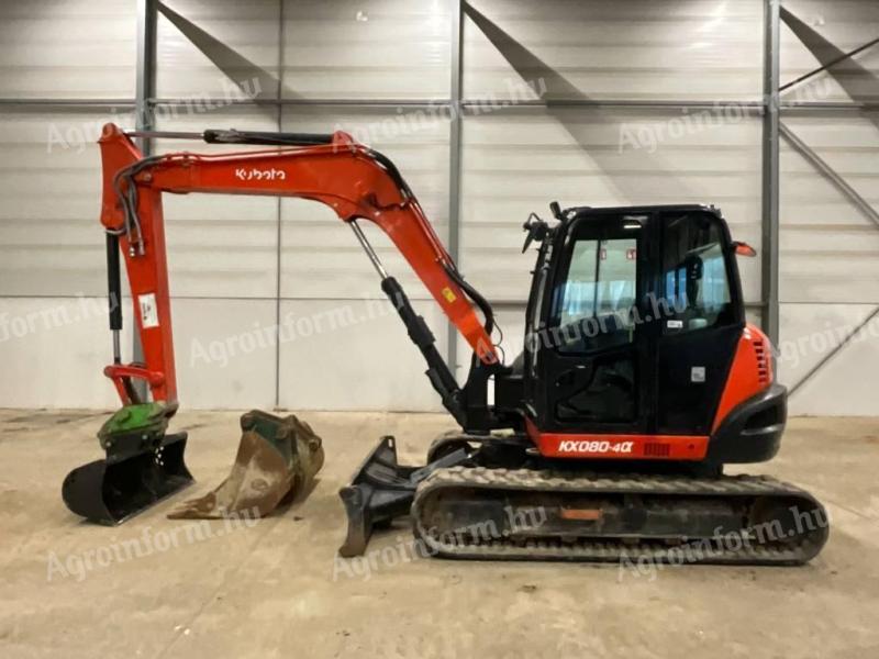 Kubota KX080-4A midi kotró / 2018 / 3.480 üzemóra / Lízing 20%-tól