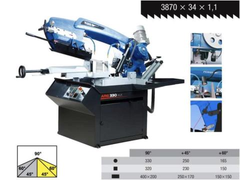 PILOUS ARG 330 H.F. gravitációs hidraulikus szalagfűrészgép PILOUS ARG 330 H.F. gravitációs hidraulikus szalagfűrészgép