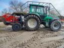 Tuskómarás Valtra T-190 traktorral Greentec Piranha professzionális, nagyteljesítményű tuskómaróval bérelhető