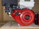 Meghajtó motor, meghajtómotor, stabilmotor 420 cm³ / 15 LE, önindítós és berántós, vízszintes tengely 25 mm, hossza 60 mm * EuroMotor M61-190F * dupla ékszíjtárcsás, lapvibrátor, aggregátor, tuskómaró
