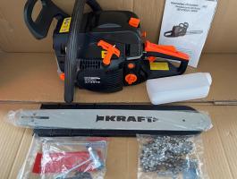 Benzines láncfűrész 52cm³ / 4Le,  kétkezes,  45cm / 18”coll láncvezetőlap * Kraft KF/CS52G-500R *