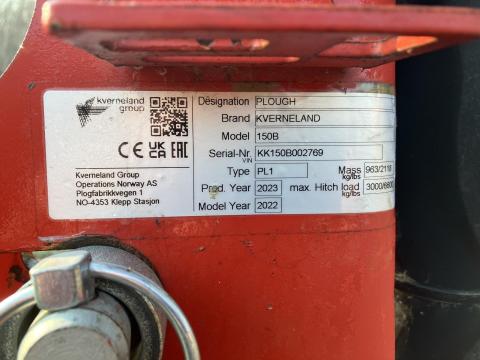 KVERNELAND 150 B váltvaforgató eke