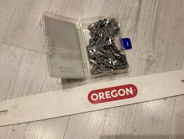 Láncfűrész Oregon láncvezető lap és lánc 18” 45cm, 1.3mm 3.8” 62szem lánc vezetőlap, láncfűrészlap . 