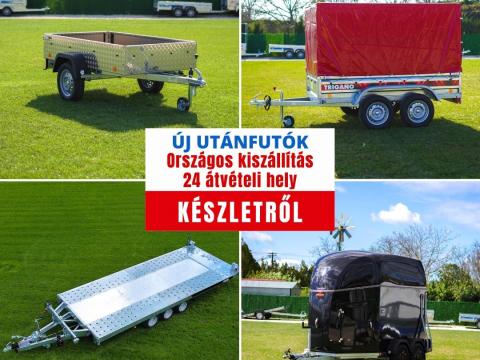 Új 2025-ös gyártású utánfutó több méretben! Eladó utánfutó - Országos kiszállítással Új 2025-ös gyártású utánfutó több méretben! Eladó utánfutó - Országos kiszállítással