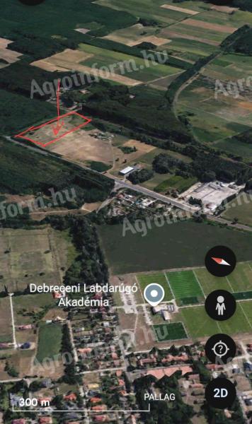 Debrecen Pallagi lakópark közvetlen szomszédságában 3 ha terület,  15 000 m²-es beépíthető