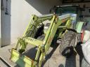 Claas Celtis 446 RC traktor,  homlokrakodóval,  adapterekkel