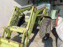 Claas Celtis 446 RC traktor,  homlokrakodóval,  adapterekkel