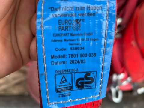 Spanifer kötél 9, 5m nagy racsnival