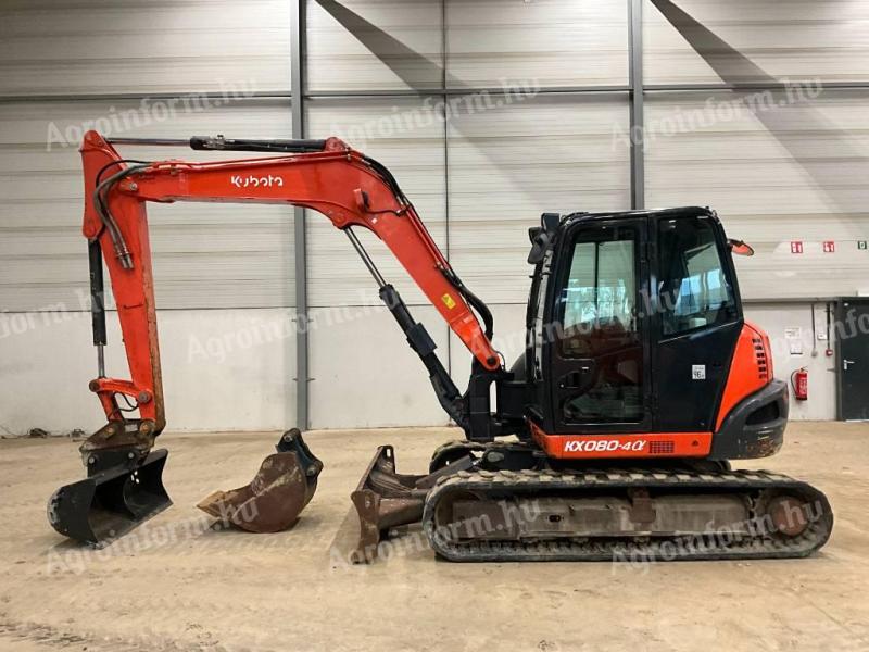 Kubota KX 080-4 A Mini Kotró / 2017 / 2.650 üzemóra / Lízing 20%-tól