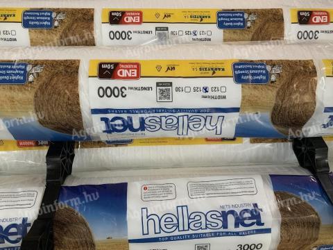 Hellasnet bálaháló, 125 cm széles (3000 m), készletről azonnal elvihető Hellasnet bálaháló, 125 cm széles (3000 m), készletről azonnal elvihető