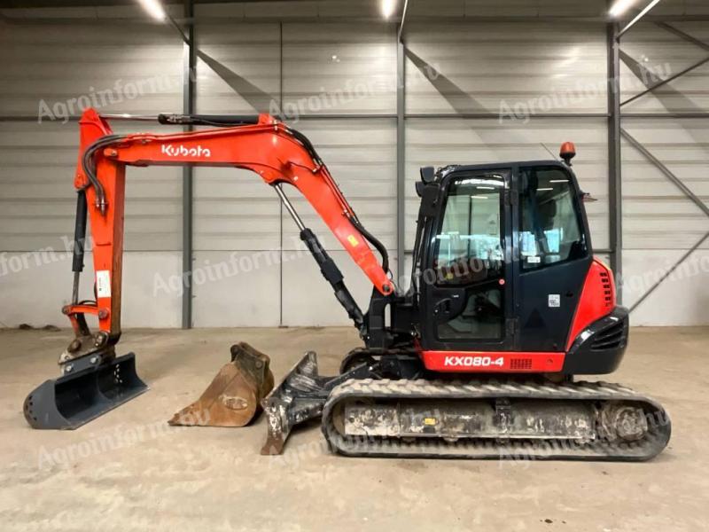 Kubota KX 080-4 Mini Kotró / 2016 / 2 412 üzemóra / Lízing 20%-tól