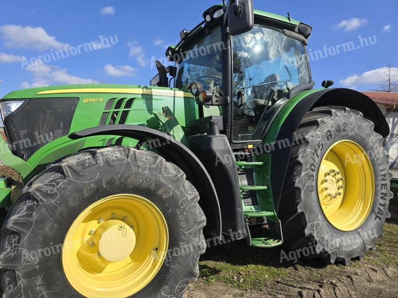 John Deere 6190R magas felszereltségű és extra kevés ü.órával!+HAUER POM-VX170 h.rakodóval