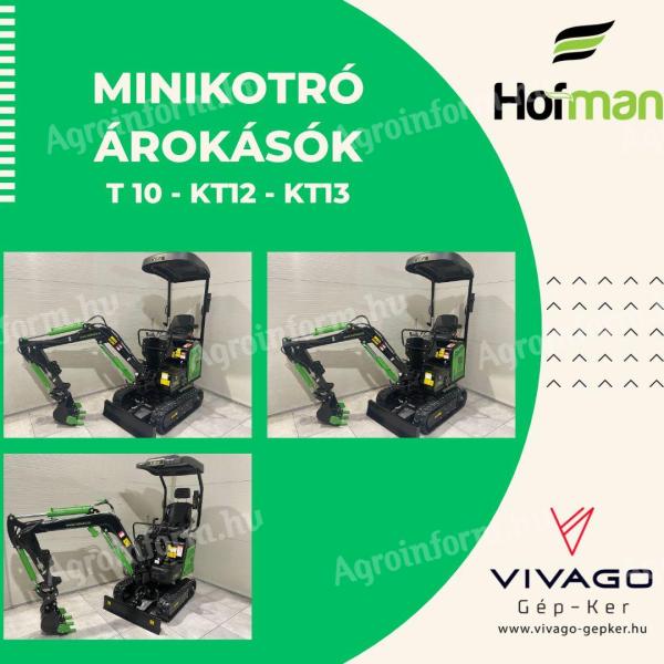 HOFMAN minikotrók,  árokásók T10 - KT12 - KT13