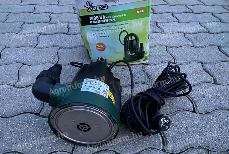 Búvárszivattyú 400 W - 7000 L/óra,  laposszívó szivattyú * Gardena FS 7000 S *