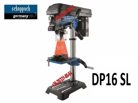 Asztali oszlopos fúrógép 550 W,  Lézeres központosító,  5 sebesség, 13as vagy 16os tokmány * Scheppach DP 16 SL * Asztali oszlopos fúrógép 550 W,  Lézeres központosító,  5 sebesség, 13as vagy 16os tokmány * Scheppach DP 16 SL *