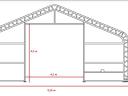 9 m széles duplavas raktársátor/csarnok/tárolósátor/ipari sátor/mezőgazdasági sátor