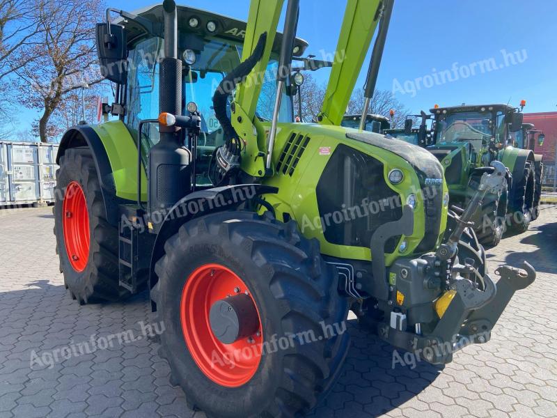 Claas Arion 650 CIS gyári homlokrakodóval,  fronthidraulikával és front TLT-vel