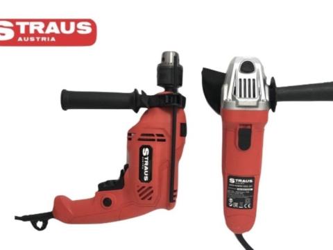 Duo barkácskészlet,  fúró/ütvefúró + sarokcsiszoló/flex * Straus ST/PTS-9102 * Flex & Fúró Duo barkácskészlet,  fúró/ütvefúró + sarokcsiszoló/flex * Straus ST/PTS-9102 * Flex & Fúró