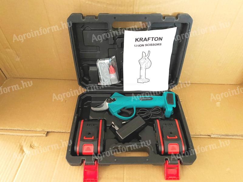 Akkus metszőolló, akkumulátoros ágvágó olló 2 db 42V akkumulátorral – Krafton KF-0042AV
