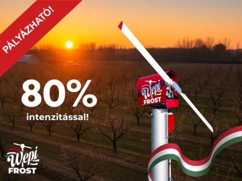 WepiFrost Mobil-D szélgép 7 m / 30 kW – Pályázható, 80% támogatás – Fagyvédelem gyümölcsösben WepiFrost Mobil-D szélgép 7 m / 30 kW – Pályázható, 80% támogatás – Fagyvédelem gyümölcsösben