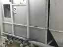 Beltéri rozsdamentes acél siló,  por-,  granulátum-,  adagolóval,  mérleggel,  10T kapacitás