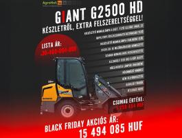 AGROHOF BLACK FRIDAY AKCIÓ! Homlokrakodó, önjáró, mini gumikerekes rakodógép 26 LE (max 1750kg) / Giant G2500 HD (demo)