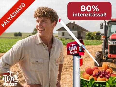 WepiFrost Mobil TL szélgép 9 m — fagyvédelem gyümölcsösben