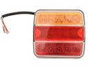 Utánfutó hátsólámpa LED-es,  4 funkciós,  12V-24V