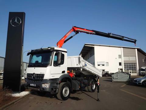 Mercedes-Benz Arocs 1832 KK 4×2 Kipper + Fassi F120 daru / 2024 / 0 km / Lízing 20%-tól