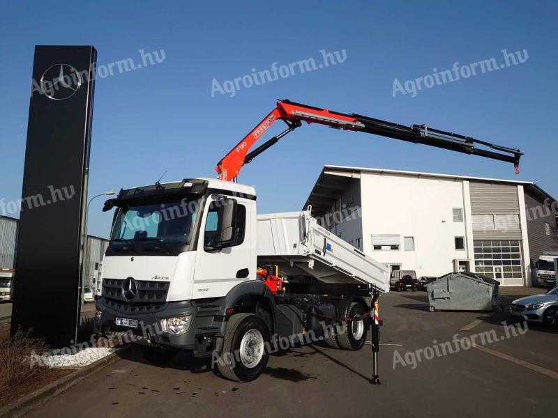 Mercedes-Benz Arocs 1832 KK 4×2 Kipper + Fassi F120 daru / 2024 / 0 km / Lízing 20%-tól