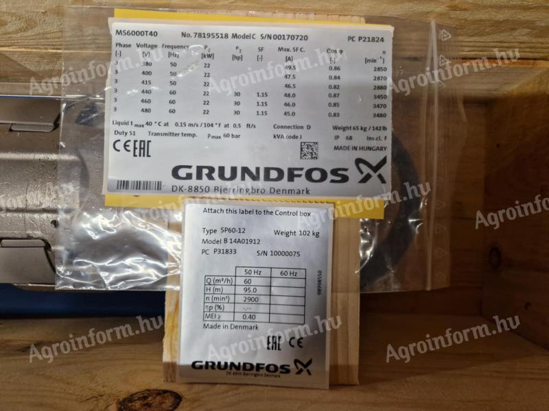 Grundfos SP60-12 mélykúti szivattyú
