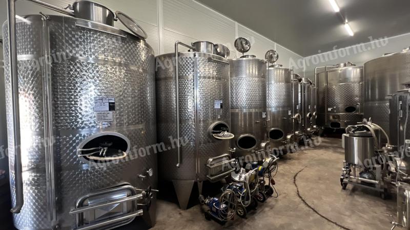 Leina/Algor/Alinox kór duplafalú hűthető borászati tartályok 150 hl,  50 hl,  33 hl,  30 hl eladó