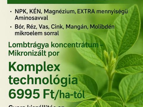 Szója komplex lombtrágya technológia Szója komplex lombtrágya technológia