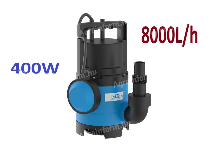 Búvárszivattyú 8000 L/óra,  szennyvízszivattyú,  esővízszivattyú,  iszapszivattyú * Güde GS 4003 P