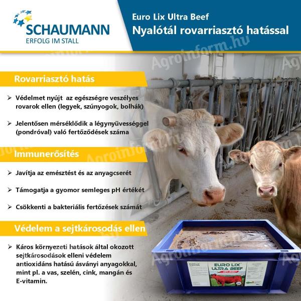 Euro Lix Ultra Beef - Nyalótál rovarriasztó hatással 24 kg